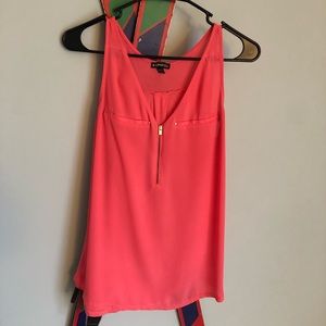 EXPRESS Zip Front Tank Top Blouse Size: Medium